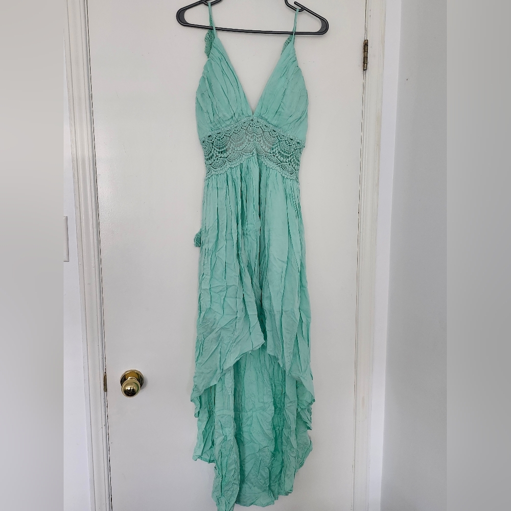 Fashion Nova Mint High Low Dress